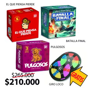 Combo de mesa 3 juegos de mesa mas regalo