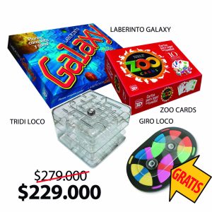 Combo: Uno, dos y tres + Galaxy + Tridi Loco (Gratis GIRO LOCO)