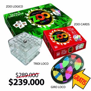 Combo: Zoo Logico + Zoo Cards + Tridi Loco (GRATIS GIRO LOCO)