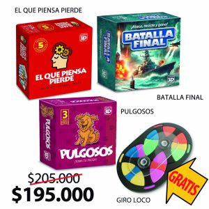 Combo de mesa 3 juegos de mesa mas regalo